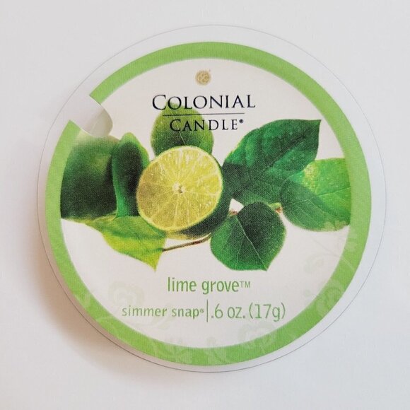 Colonial Candle Wax Simmer Snaps x4 Lime Grove Discontinued Scent Clean & Fresh - Picture 2 of 3